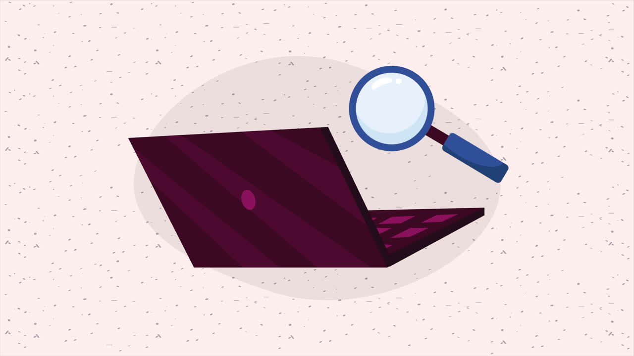 dispositivo portátil con animación de lupa