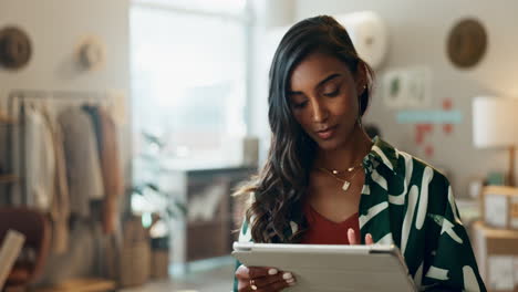 Ecommerce,-research-and-woman-with-tablet