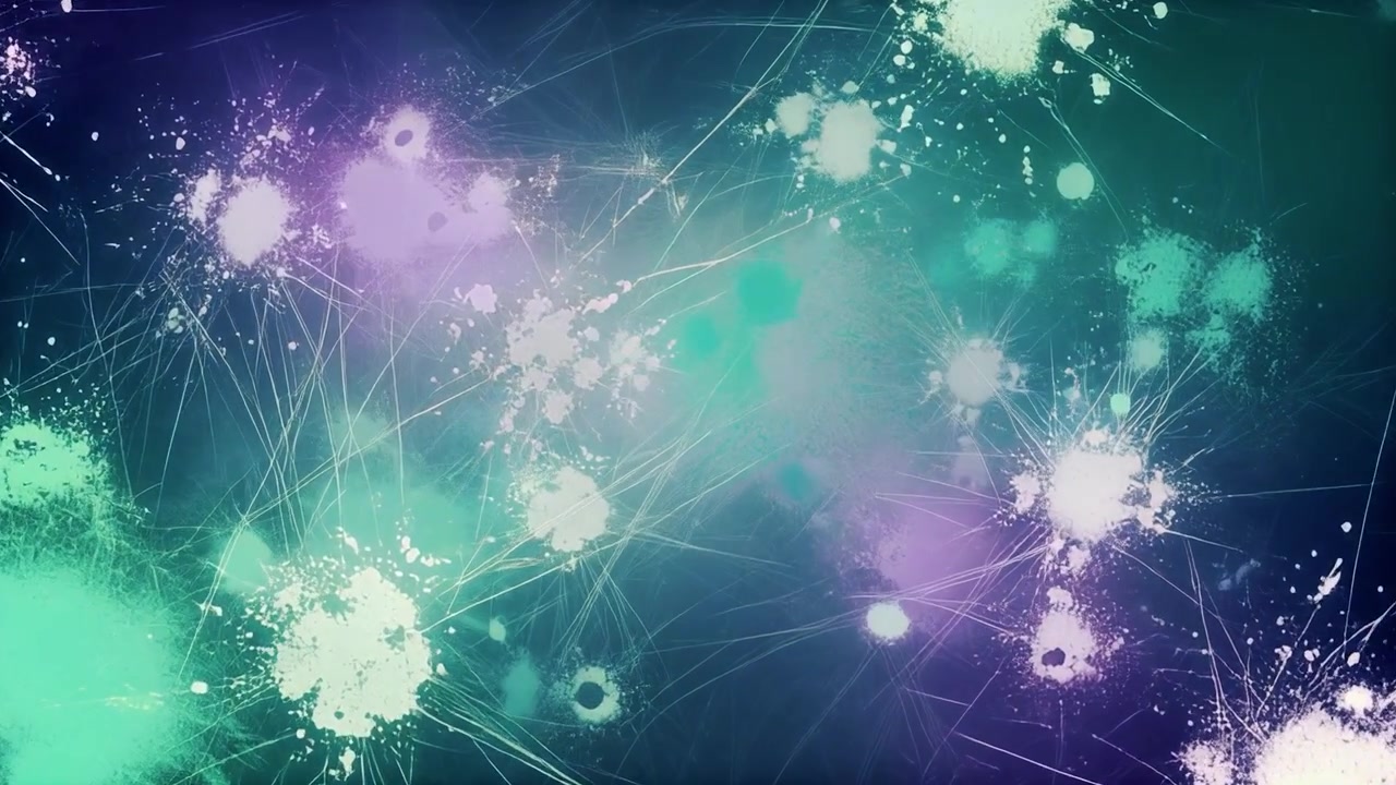 Fundo Abstrato em Movimento com Partículas Luminosas e Linhas de Conexão