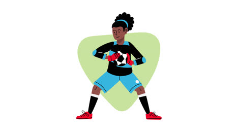 Young Girl Soccer Goalie