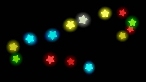 glowing colour stars with night background