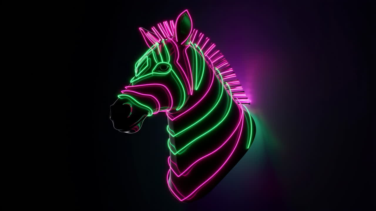Neon Zebra Art