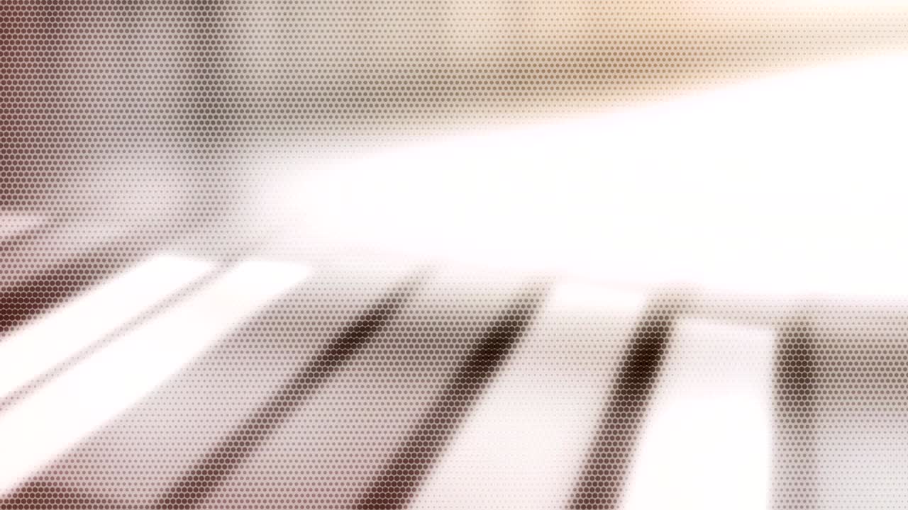 음악을 연주하는 피아노 키보드를 보여주는 애니메이션 움직이는 배경