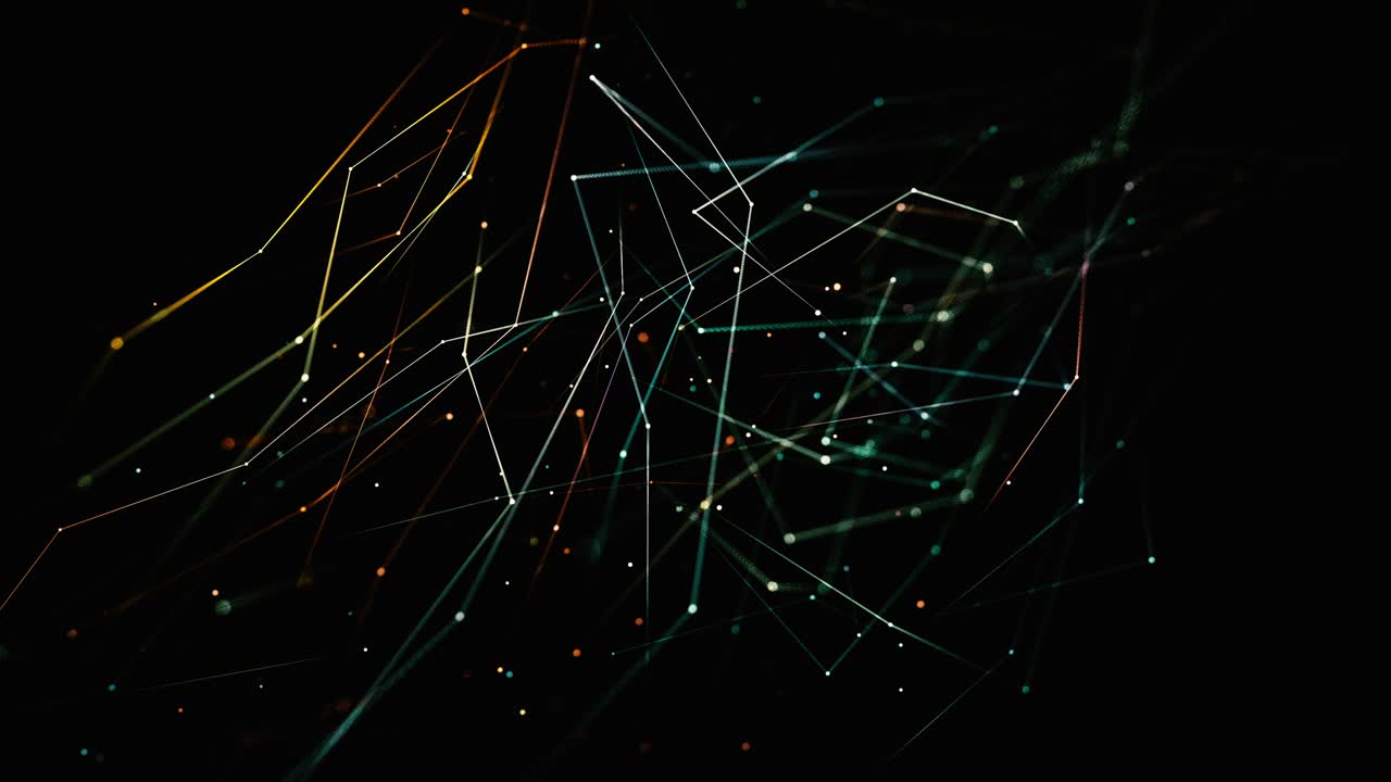 3D render abstract plexus shapes