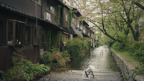 japanese town canal scene