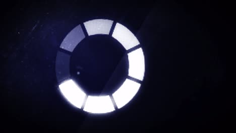 animación de la interfaz digital del círculo de carga brillante