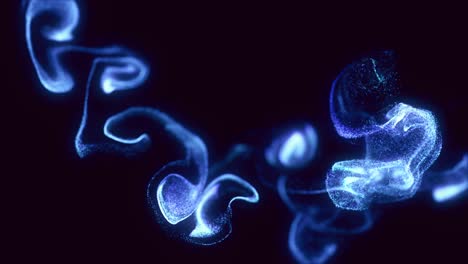 partículas brillantes azules abstractas