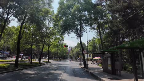 slow motion shot of reforma and bisque de chapultepec in mexico city