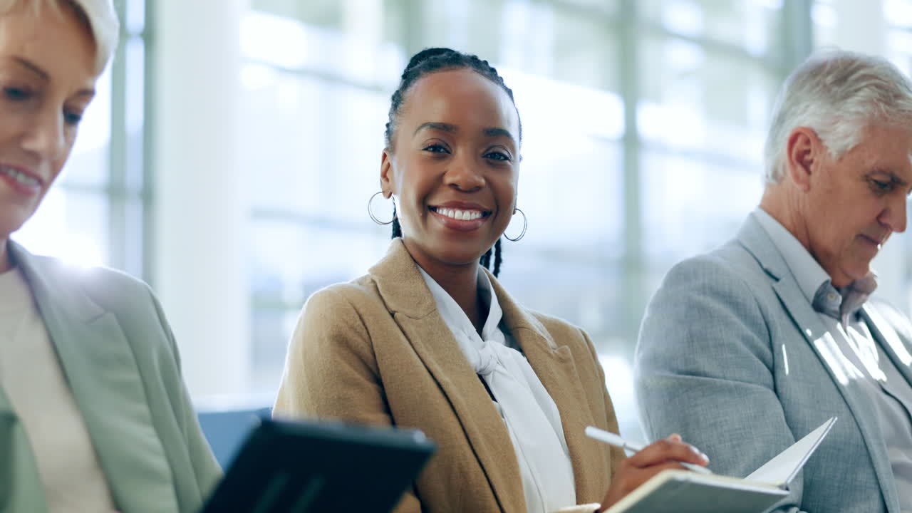 Face, black woman and recruitment of business