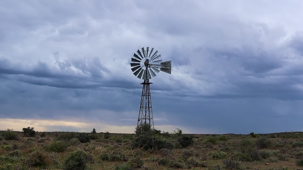 Windpump turning on a farm