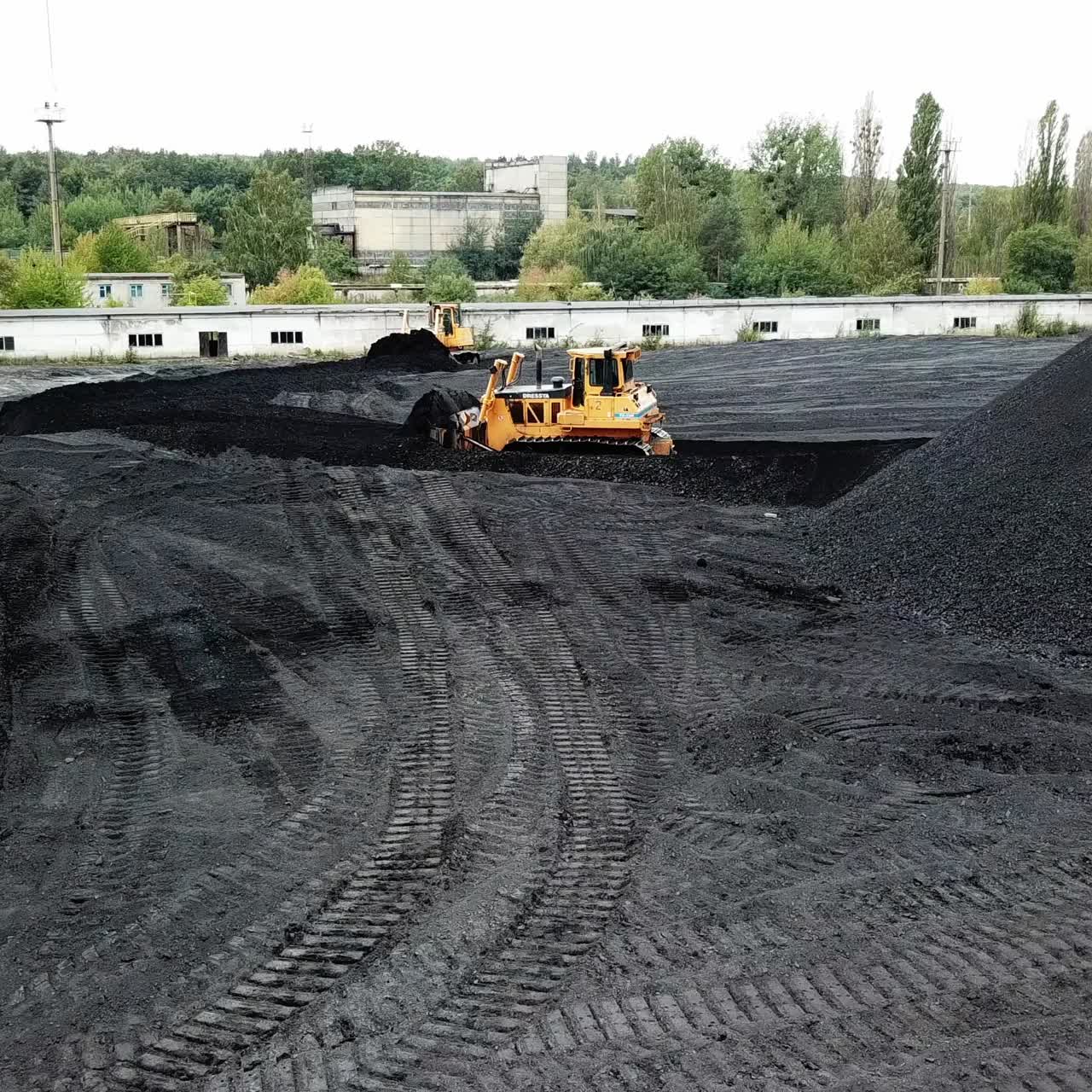 Excavator in coal quarry