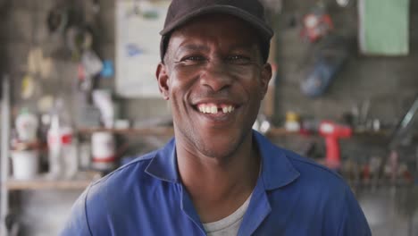 african man looking at the camera