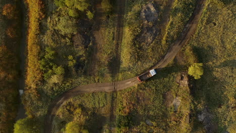 An-Aerial-dirt-road---forest-with-dirt-road