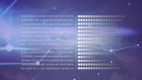 animación de redes de conexiones y procesamiento de datos en el cielo