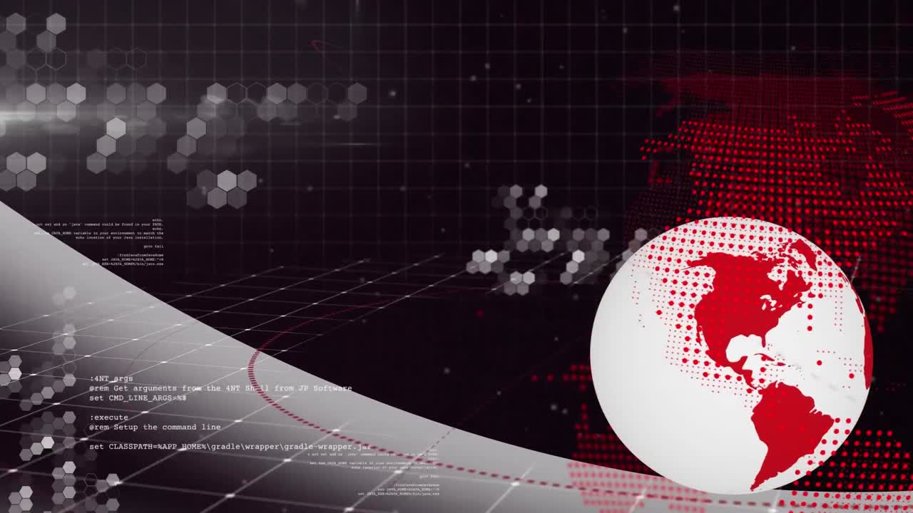 그리드 상의 데이터 처리와 함께 지구 회전의 애니메이션