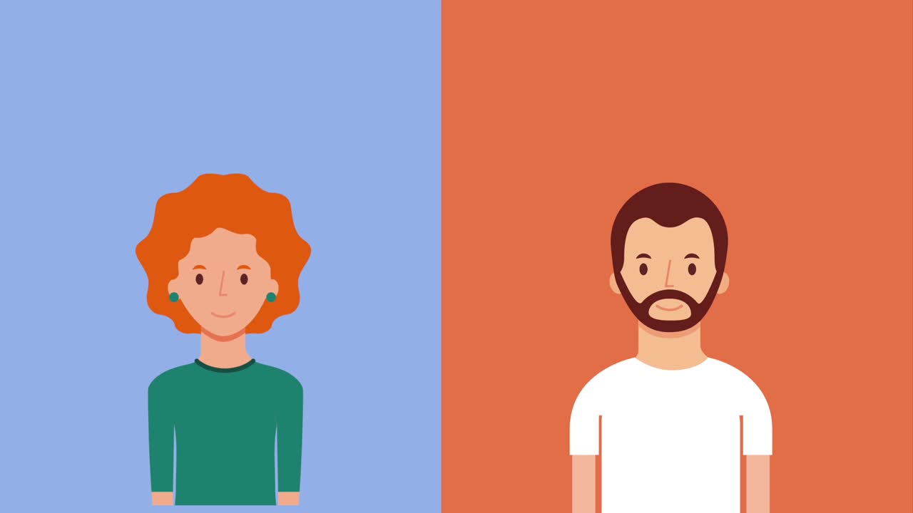 mujer y hombre hablando conversación