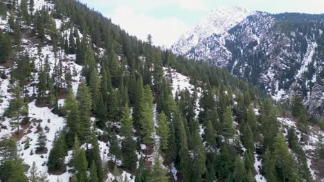 Picos-Montañosos-Cubiertos-De-Nieve