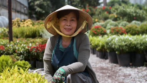 gardener posing outdoors