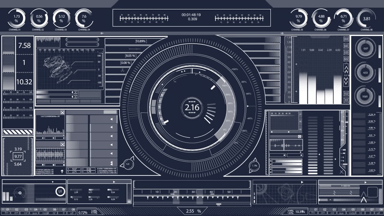 데이터 처리에 대한 범위 스캐닝의 애니메이션