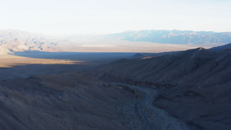 Aerial-view-of-a-road-through-the-valley