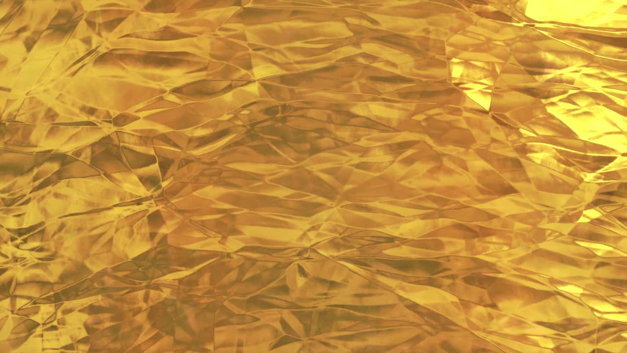 Fondo de lámina dorada. Textura de oro, bucle de renderizado 3D 4k