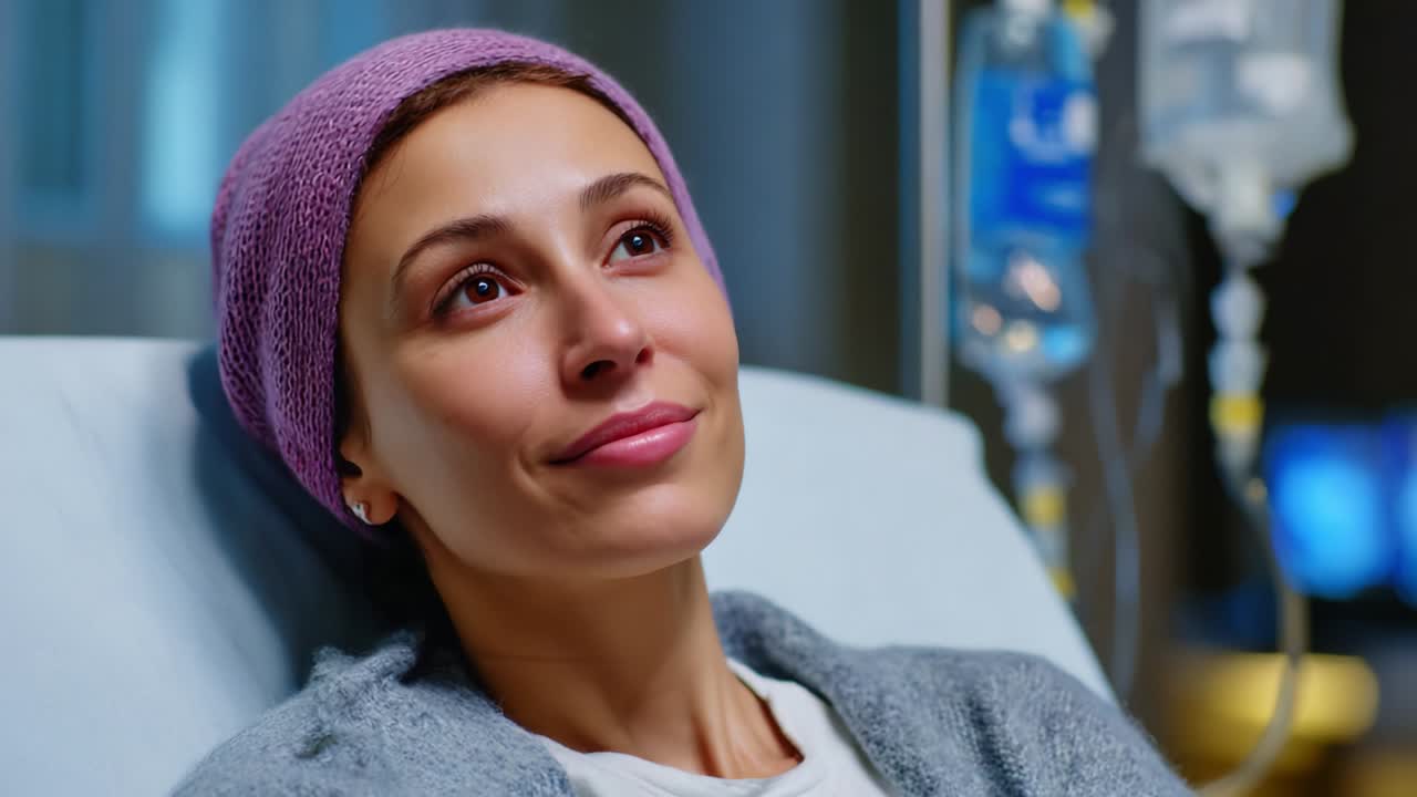 A Resilient Woman in a Hospital Bed: A Journey Through Illness and Hope Captured in Two Frames, Brimming with Emotion and Strength as She Faces Life’s Challenges with Grace