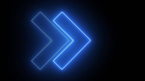 neon blue arrows sign loop animation background motion graphics background.