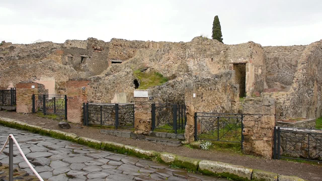유명한 폼페이 도시, 이탈리아의 유적