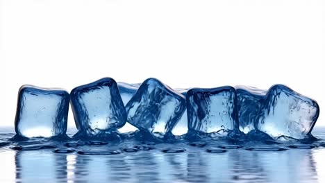 ice cubes in water