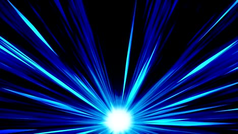 rayos de estallido de estrellas en el espacio. animación de bucle de haz de dibujos animados. fondo del concepto de tecnología futura. estrella de explosión con líneas.