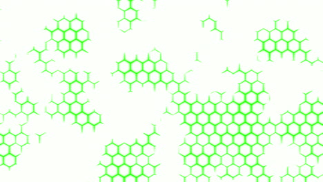 patrón hexagonal verde sobre un fondo blanco