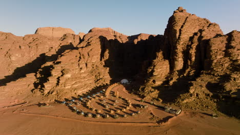 luxury campsite of memories aicha luxury camp on towering red valley in wadi rum, jordan