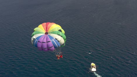 parasailing over the ocean