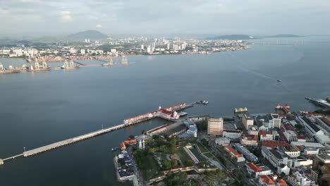 aerial view of georgetown, penang, malaysia