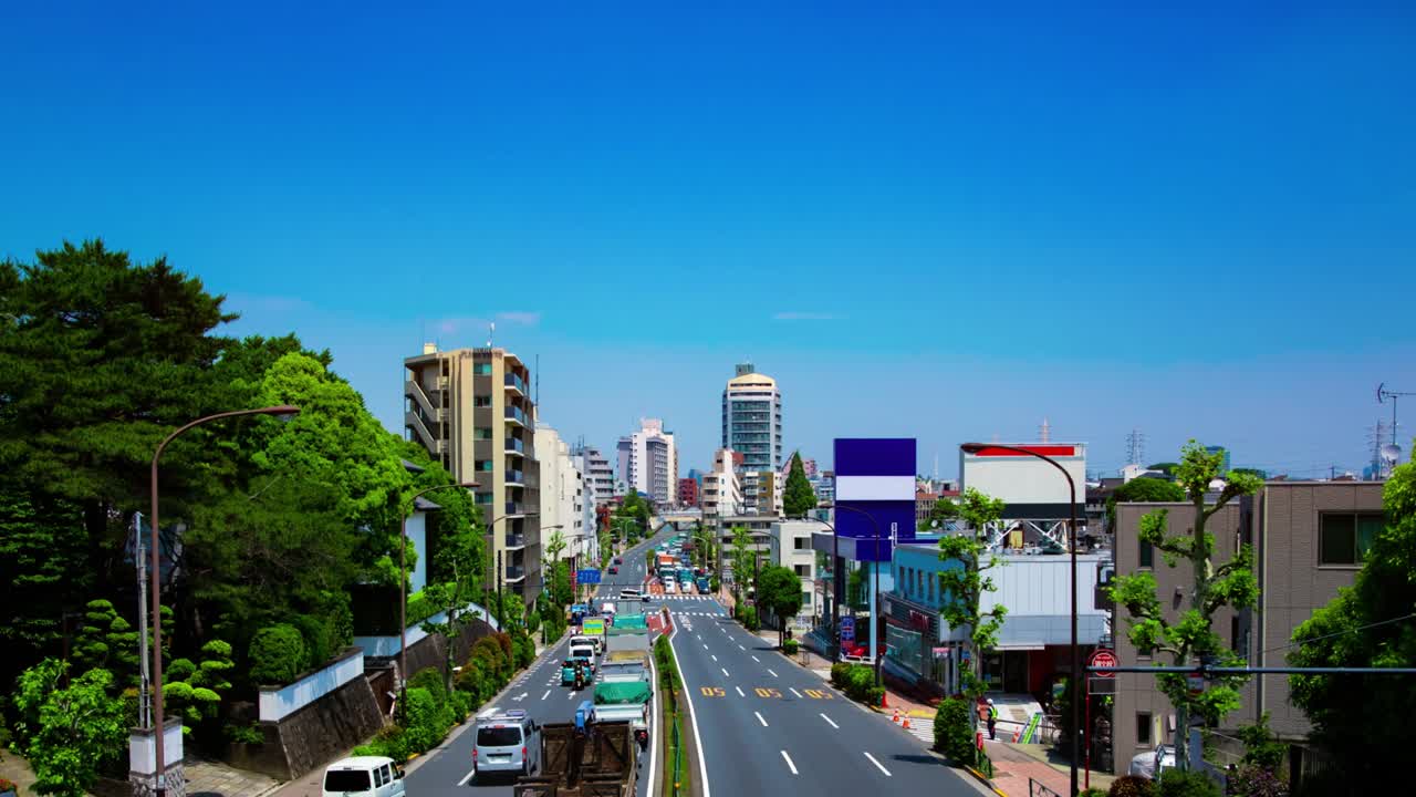 un time-lapse del atasco de tráfico en la calle urbana de tokio
