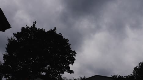 stormy timelapse of welsh skyline during building of summer storm