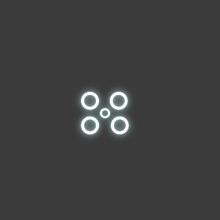 Abstract Glowing Geometric Shapes