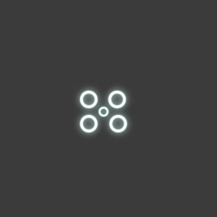Abstract Glowing Geometric Shapes