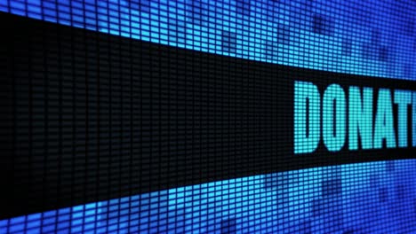 donate message on digital display