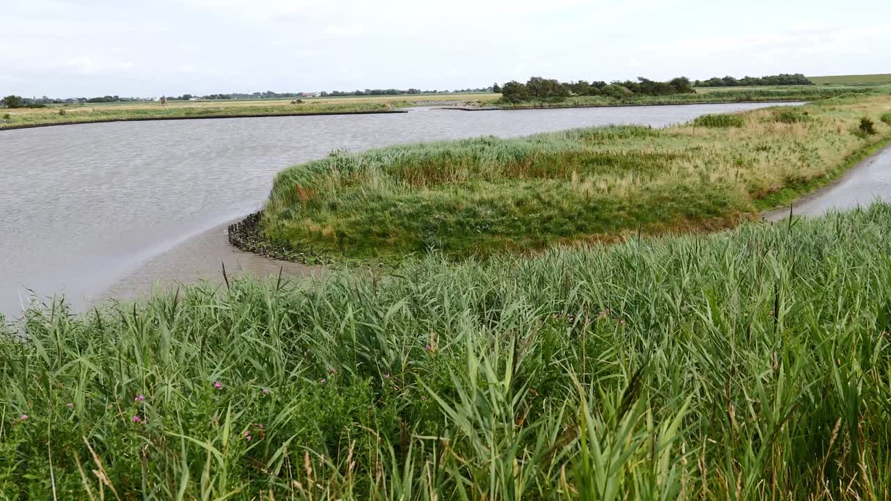 Landscape at the Nordstrand Peninsula in Schleswig-Holstein, Germany, Europe