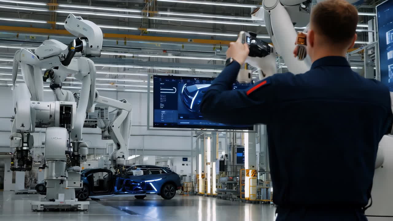 Automated Car Production in a Modern Factory