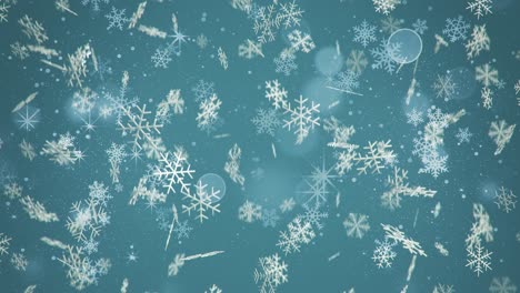 fondo de navidad con copos de nieve brillantes bucle sin costuras animación de renderización 3d