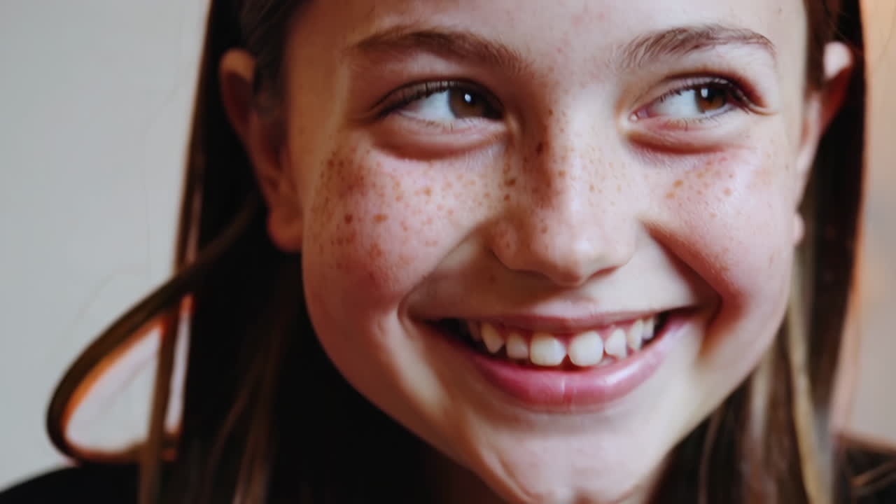 Smiling Girl with Freckles