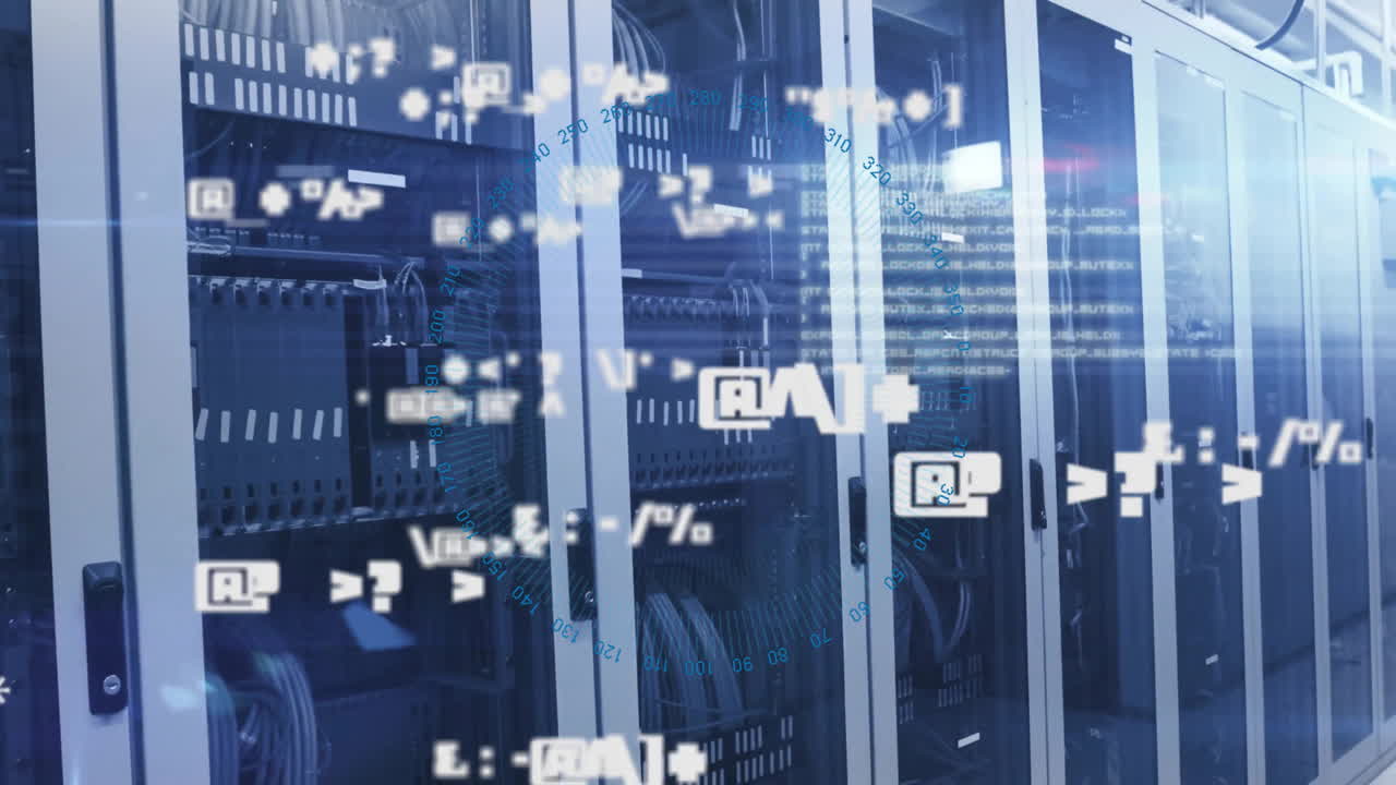 Animation of digital data processing over computer servers