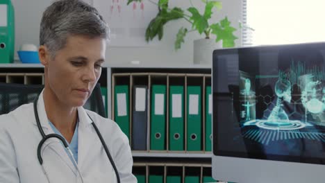 profesional médico en el trabajo