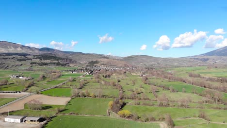 Aerial:-cerdagne-valley-in-the-Pyrenees,-Catalonia,-Spain