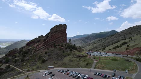 Aerial-footage-of-Red-Rocks-in-Colorado