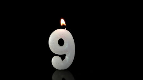 vela de noveno cumpleaños