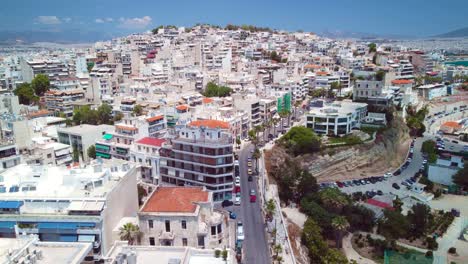 Aerial-View-Of-Pieaus-Athens-Greece-Property-Hotel-City-Life-Holiday-Vacation