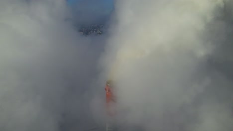industrial smoke and fog